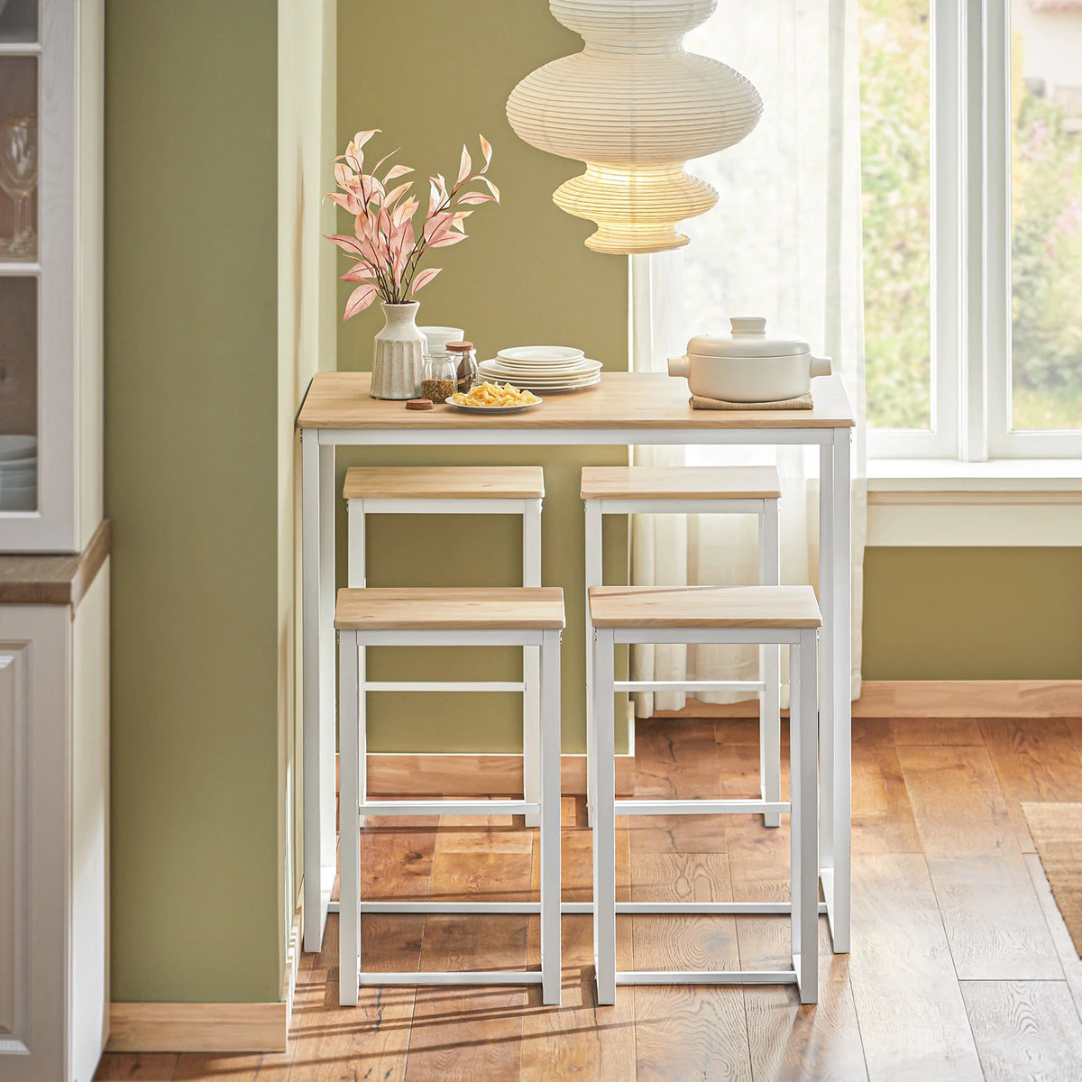 Table de bar avec 4 tabourets Alcovea