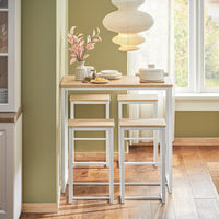 Table de bar avec 4 tabourets Alcovea