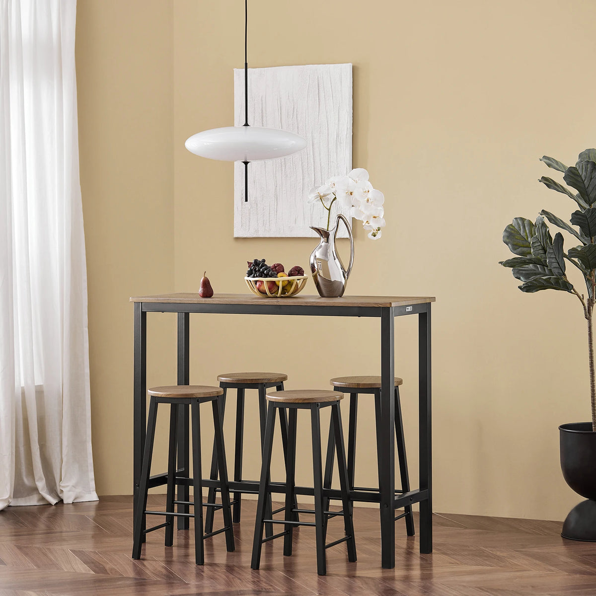 Table de bar industrielle avec assise Alcovea