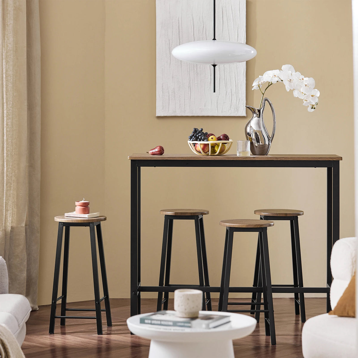 Table de bar industrielle avec assise Alcovea