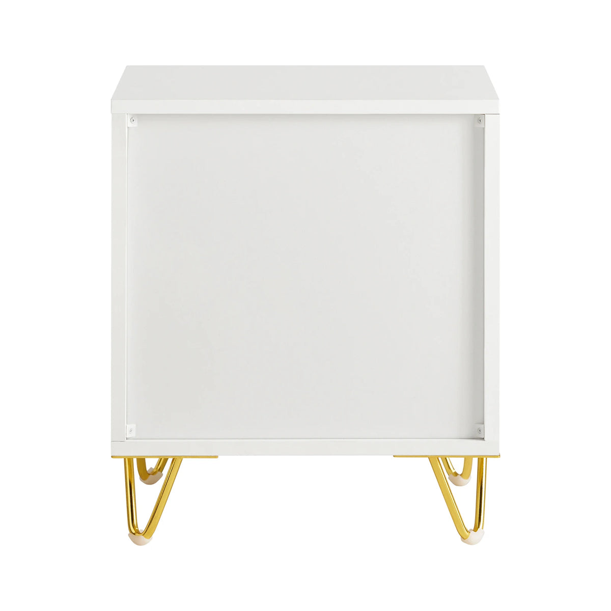Table de chevet avec 2 tiroirs blanc 40x47x40cm Alcovea