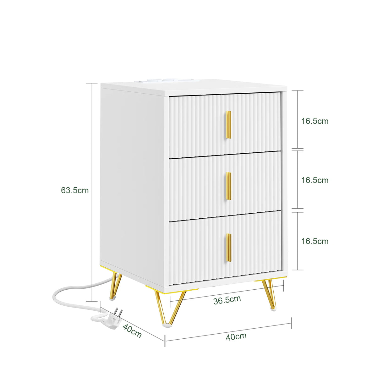 Table de chevet blanc Alcovea