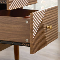 Table de chevet vintage avec 2 tiroirs Alcovea