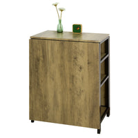 Table pliante industrielle avec 3 étagères Alcovea