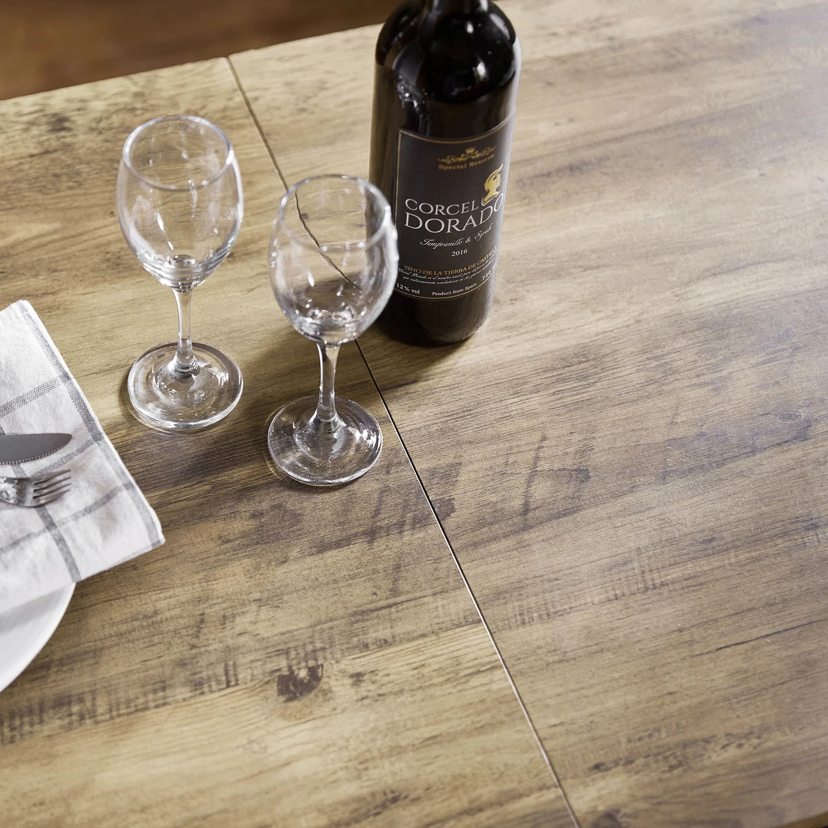Table pliante industrielle avec 3 étagères Alcovea