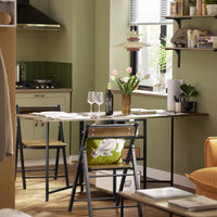 Table pliante industrielle avec 3 étagères Alcovea